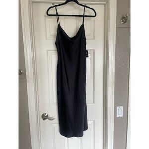 Black cowl neck slip dress size L